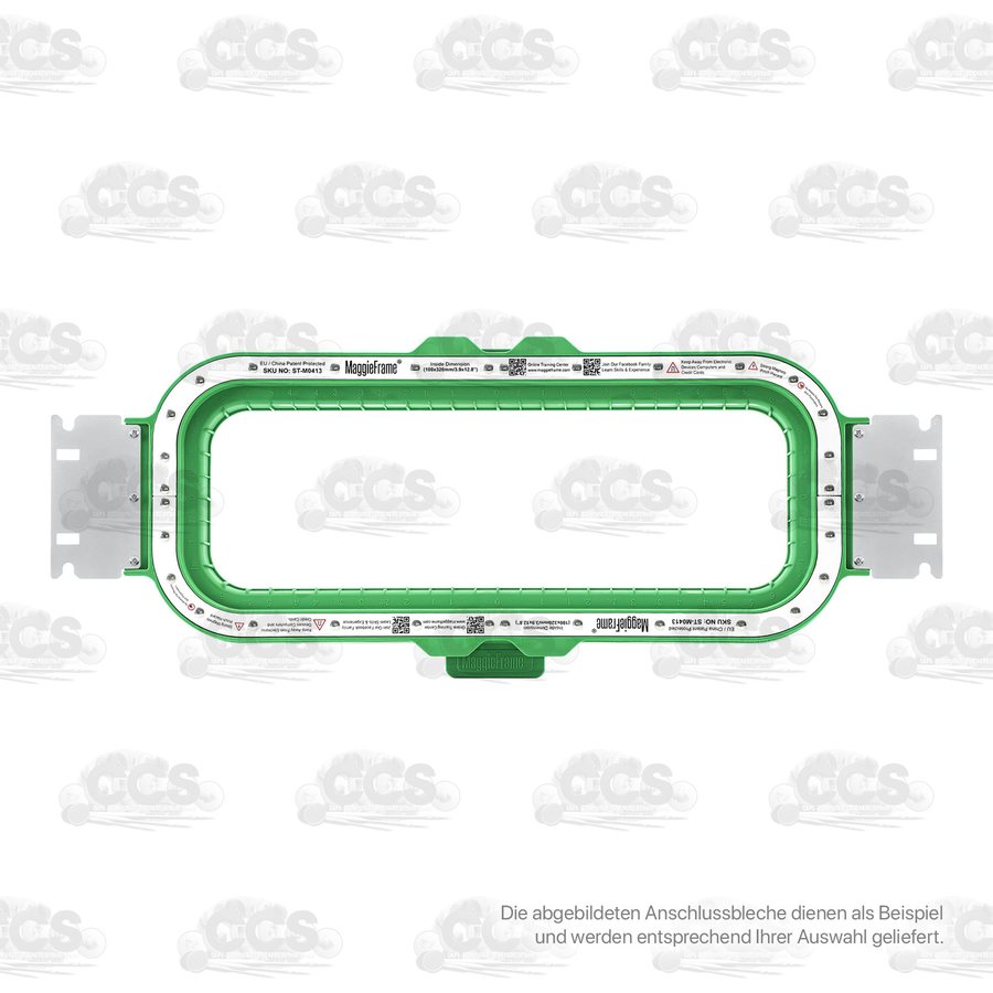 Grüner Maggie Hoop Magnetrahmen ST-M0413 mit Anschlussarmen, Innenmaß 32,2 × 10,2 cm